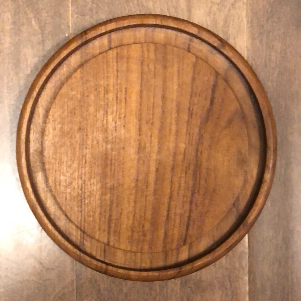 Vintage dolphin teakwood trivet Thailand